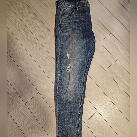 Denim jeans womens size 14 distressed skinny boyfriend premium plus size - Picture 2 of 9